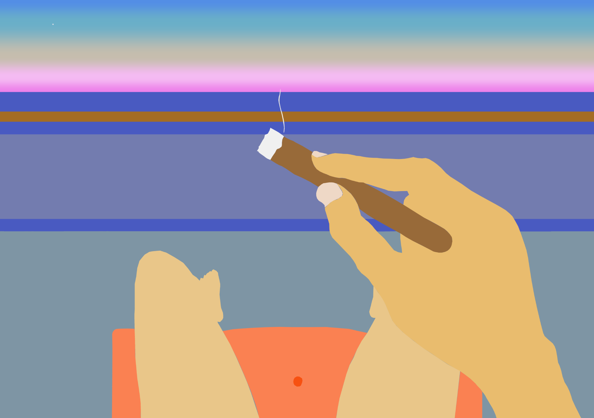 Testing element placement and composition for a painting in Photoshop 12